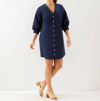Karen Kane - Lantern Sleeve Button-Front Dress