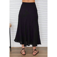 Milio Milano - Crinkle Linen Midi Skirt