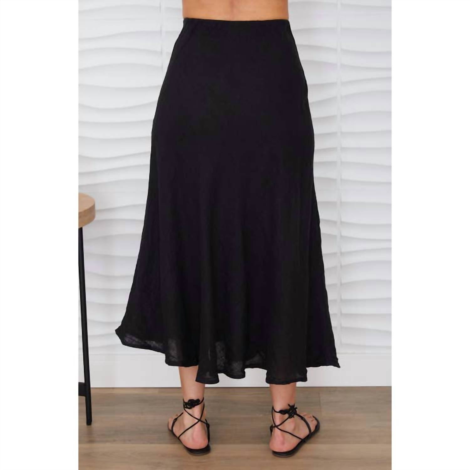 Milio Milano - Crinkle Linen Midi Skirt