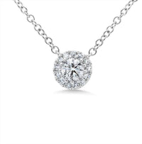 Diana M Jewels - 0.14 Cts Diamond Halo Pendant