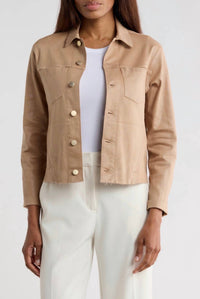 L'Agence - Janelle Slim Fit Raw Hem Jacket