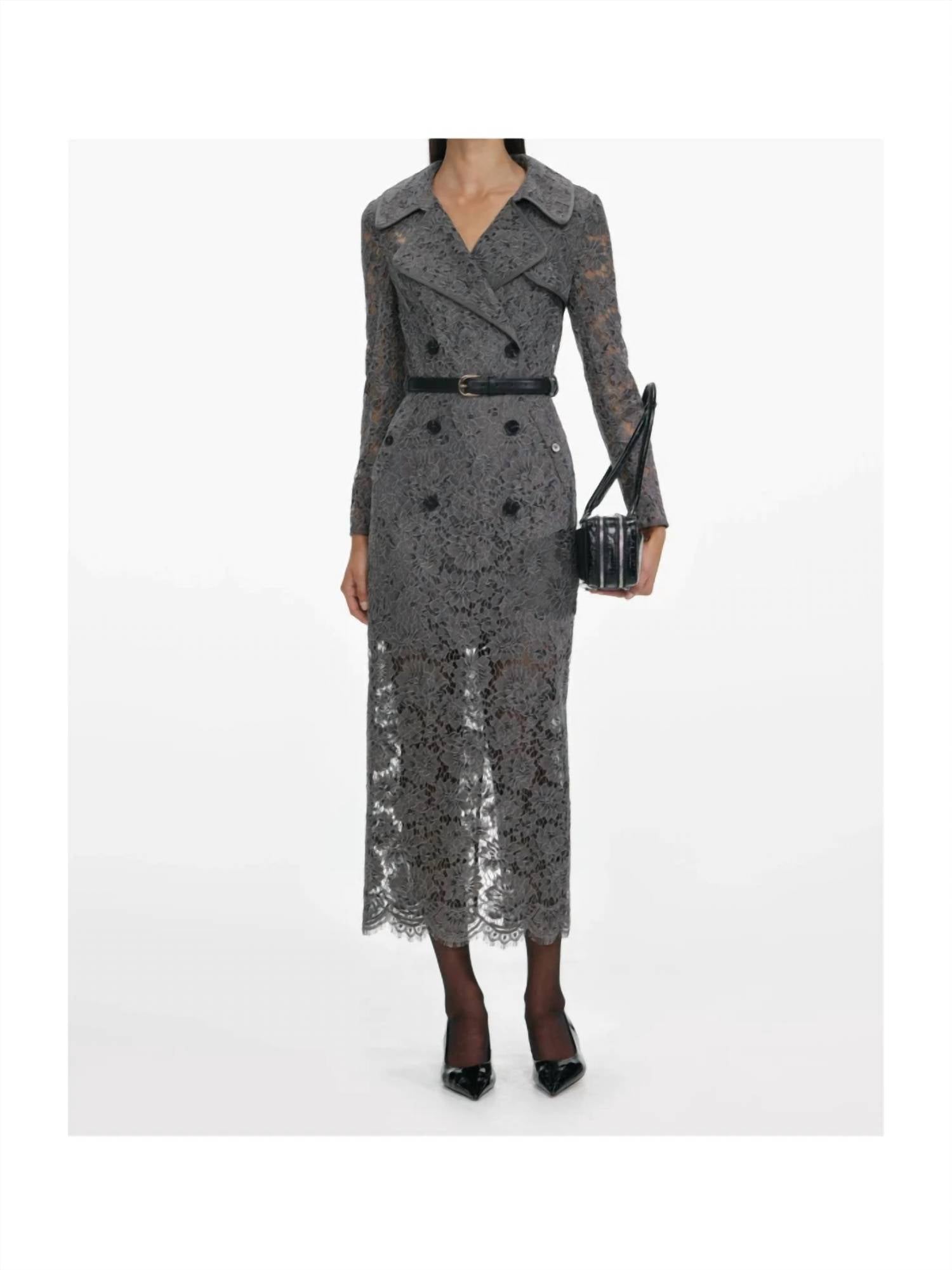 Self-Portrait - Floral Lace Midi Dress