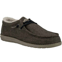 HEY DUDE Men's Walley Moccasin in herringbone chocolate - men's loafer - alternate view