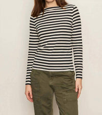 Sanctuary - Boatneck Long Sleeve Striped Tee