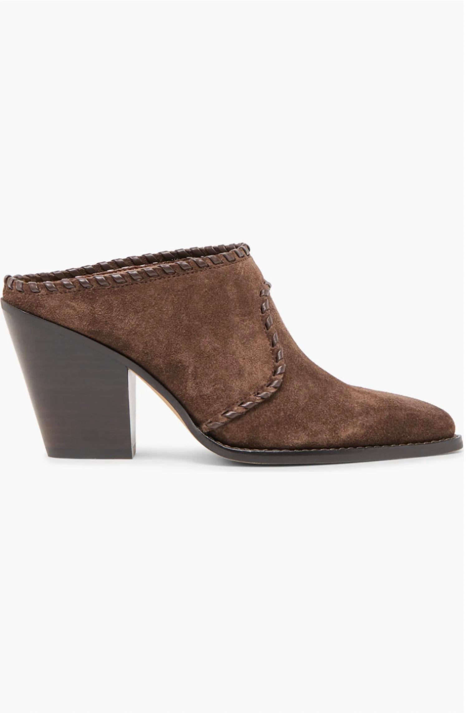 Dolce Vita Women's Jolyn Leather Mule in dark brown - women's shoe