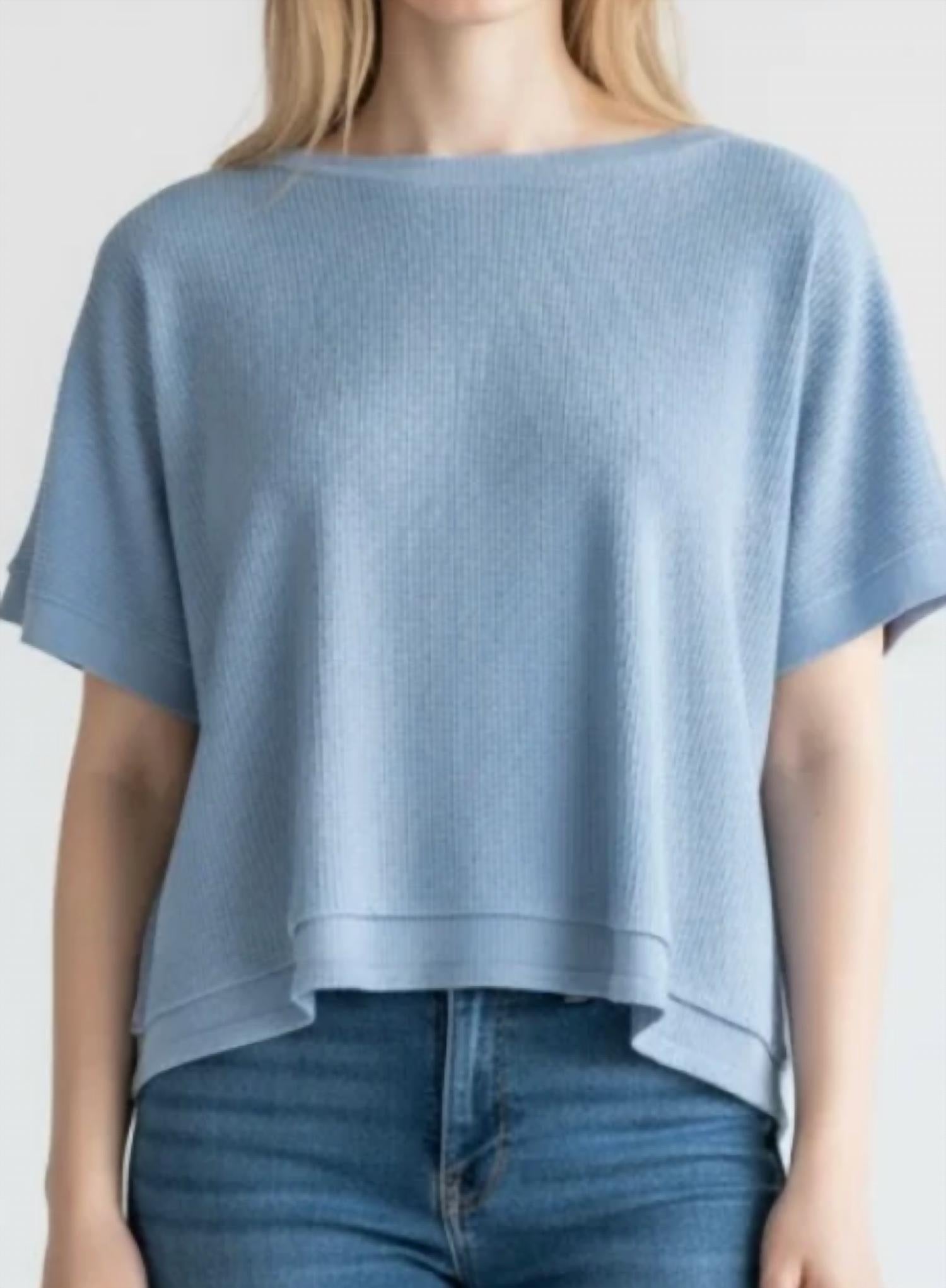 Mododoc - Half Sleeve Dolman Open Crew Boxy Top