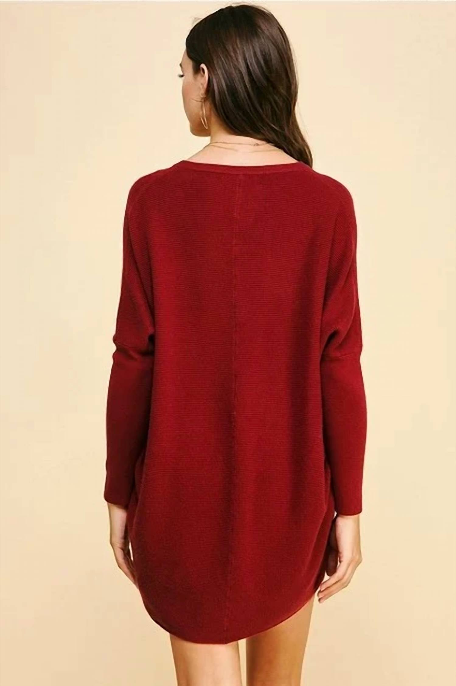 Pinch - V-Neck Dolman Sleeves Sweater