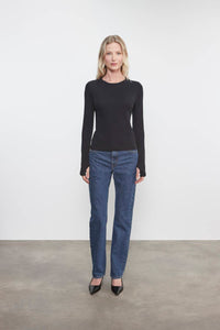 Enza Costa - CASHMERE NEW CLASSIC LONG SLEEVE CREW TOP