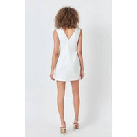 Endless Rose - Cutout V-neck Mini Dress