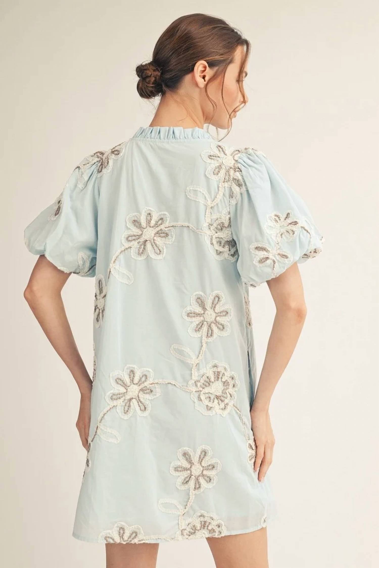 Jodifl - 3d Floral Pattern Lovely Dress