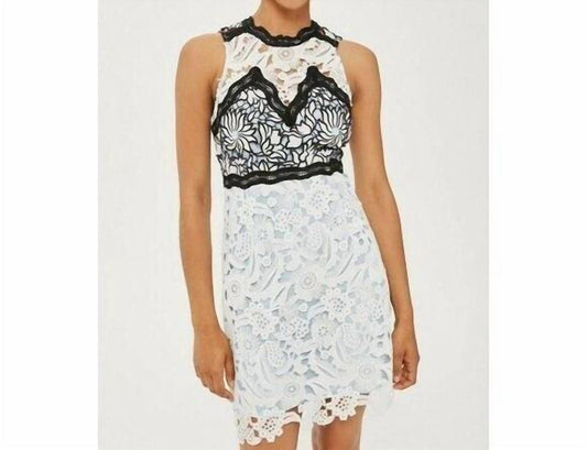 Topshop - Floral Lace Embroidered Sheath Dress