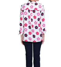 Multiples - Turn-up Cuff 3/4 Sleeve Button Front Shirt
