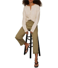 Sanctuary Boyfriend Cruiser Pants in covert green - women's pants - detail view