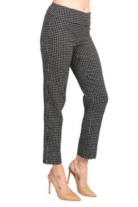 Zac & Rachel - Irregular Mini Square Print Fitted Pants