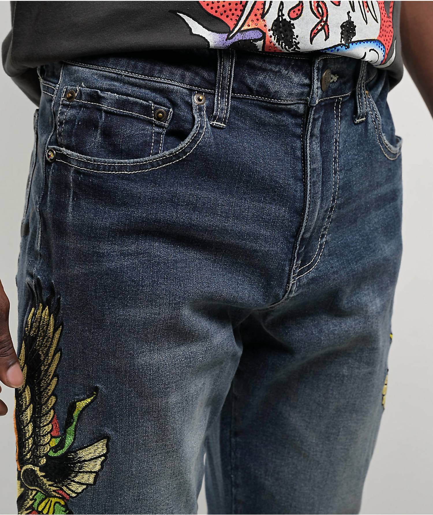 Ed Hardy - Eagle Snake Slim Straight Denim Jeans