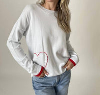 SIX/FIFTY Pookie Love Wins Sweater in light blue - women's sweater