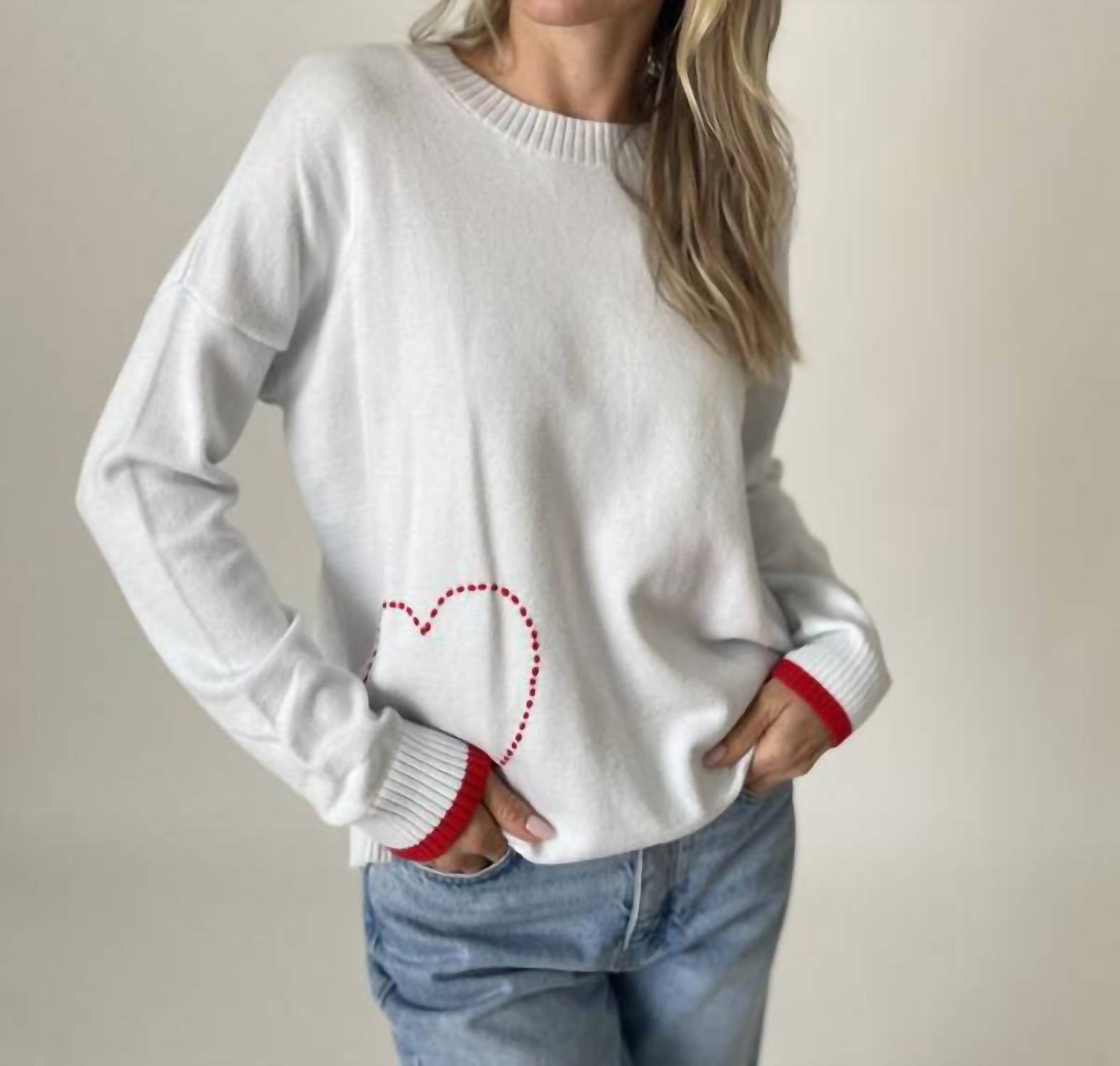 SIX/FIFTY Pookie Love Wins Sweater in light blue - women's sweater