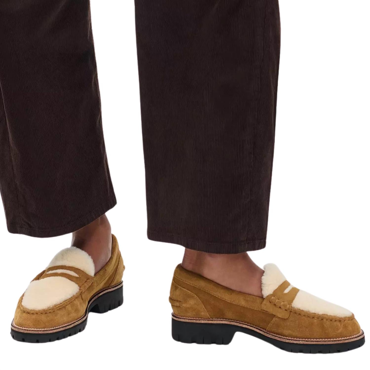 Rag & Bone - Women's Corey Suede Shearling Loafers