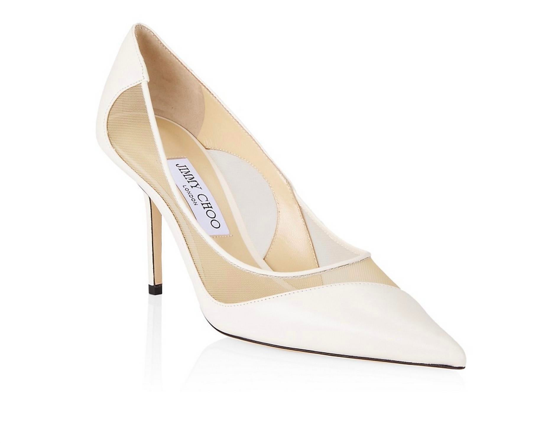 Jimmy Choo - Women's Love 85 Leather and Mesh Pumps