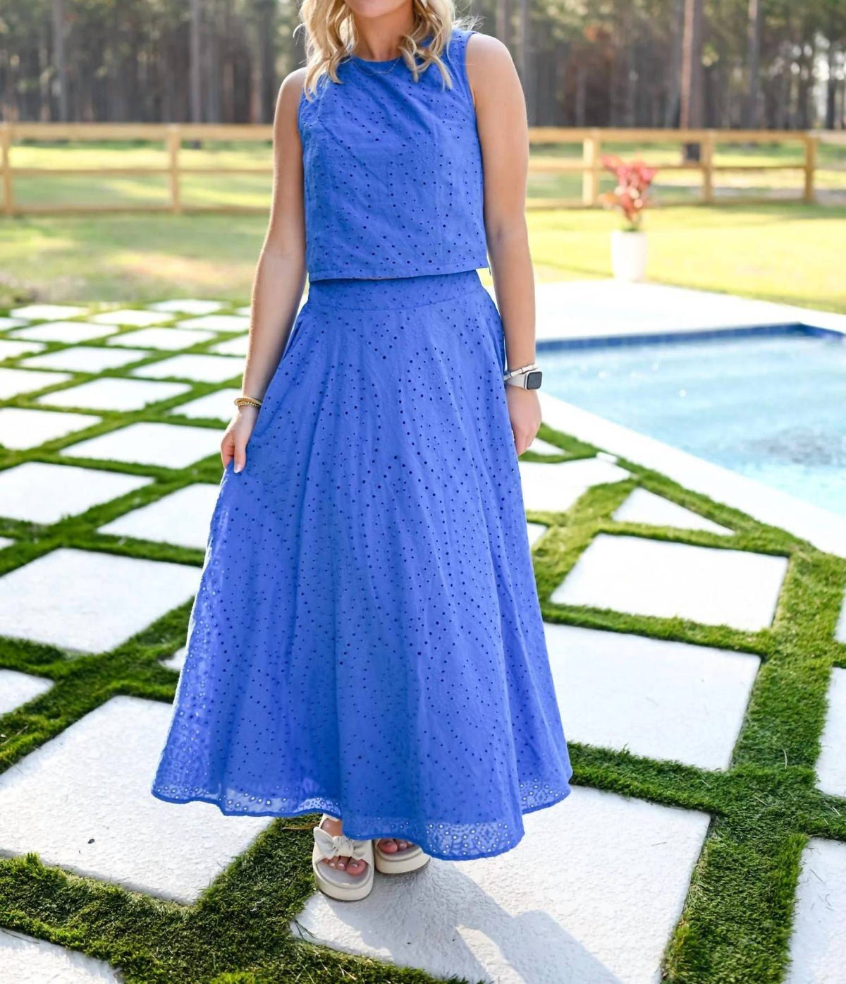 Sincerely Ours - Eyelet Skirt Set