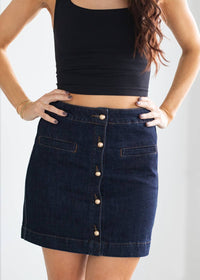 Habitual - Studded Denim Mini Skirt
