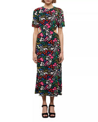 THE KOOPLES Joyful Flowers Midi Dress in floral - women's dress