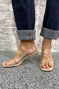 Oasis Society - Women's Transparent Strap Heel Sandal