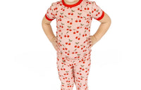 Emerson And Friends - Kids Very Cherry Two-piece Bamboo Short Sleeve Pajama Pants Set