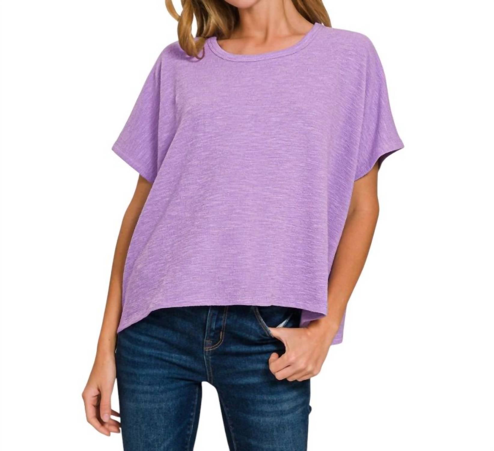 Zenana - Oversized Slub Tee
