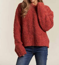 Adora - Warm N Cozy Fuzzy Sweater Top