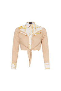 LEAVES KNOT YOKE SHIRT