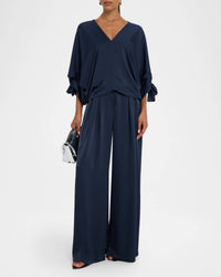 Ramy Brook - Oscar Pleated Wide Leg Pants