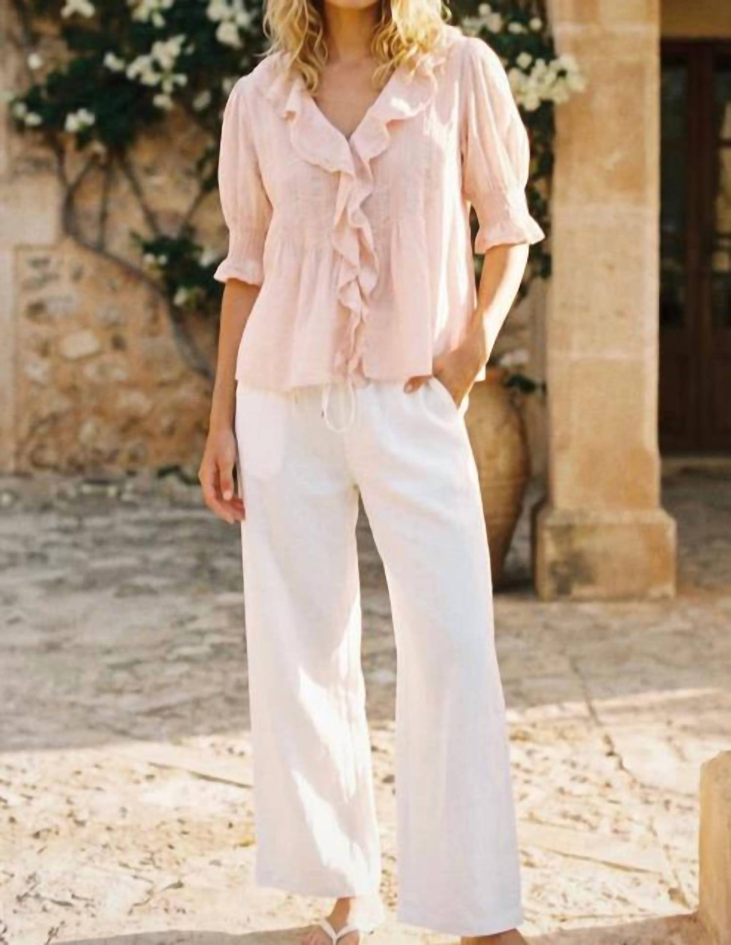 Strawberry Paris - Greta Ruffled Top