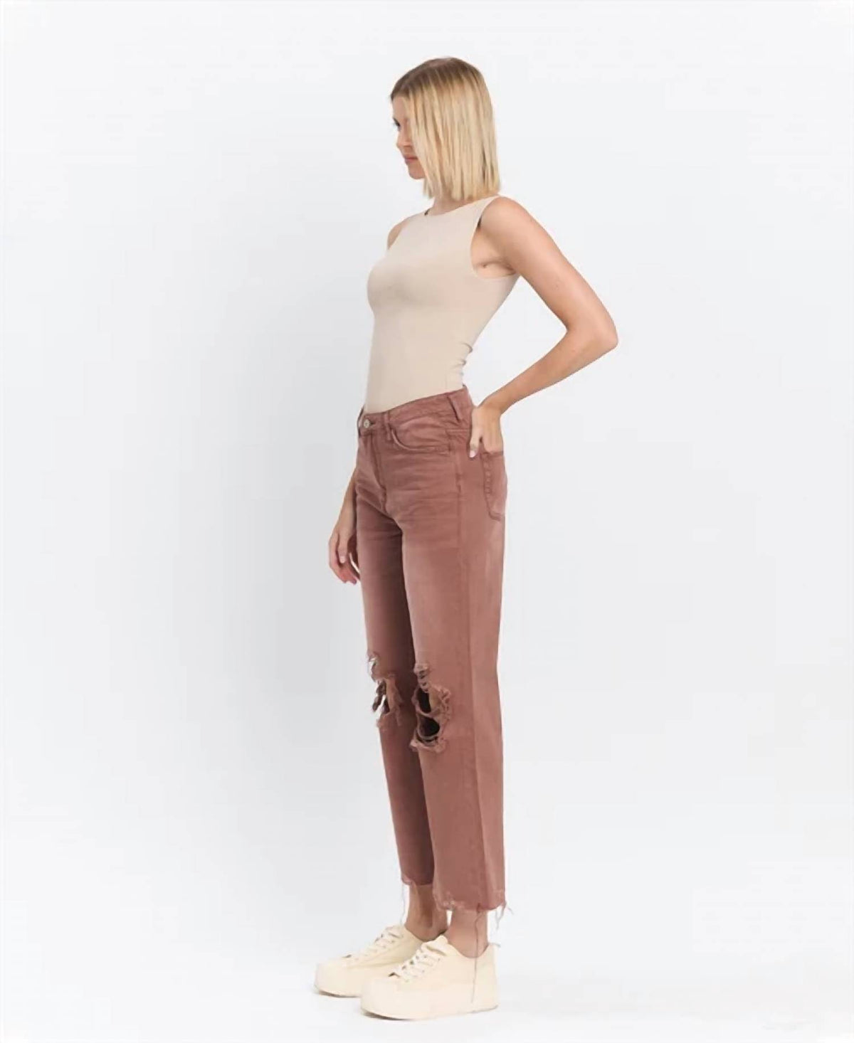 Vervet By Flying Monkey - Super High Rise 90s Vintage Crop Flare Jeans