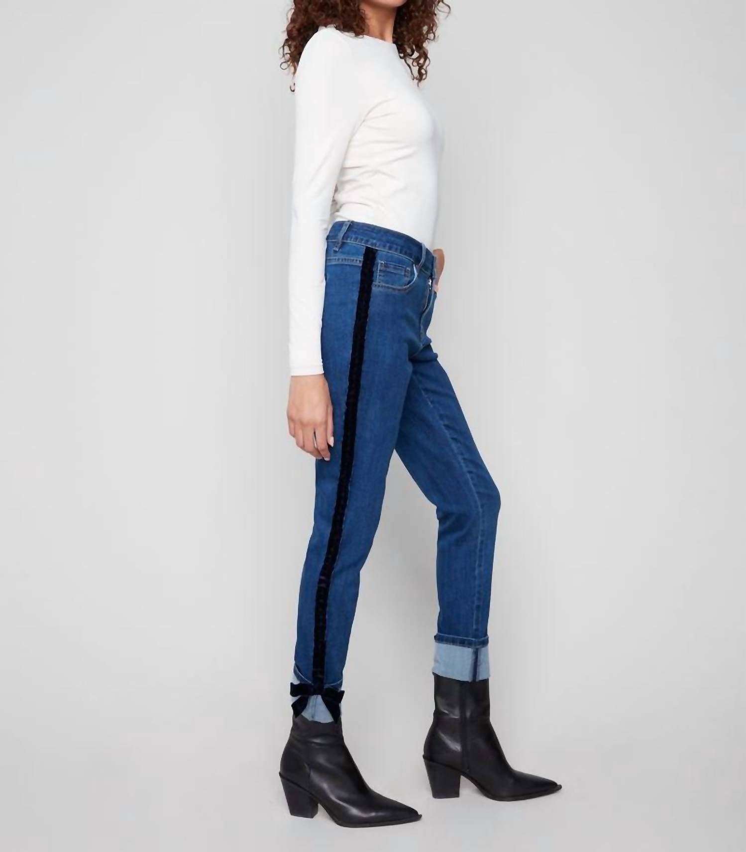 Charlie B - Slim Leg Ribbon Jeans