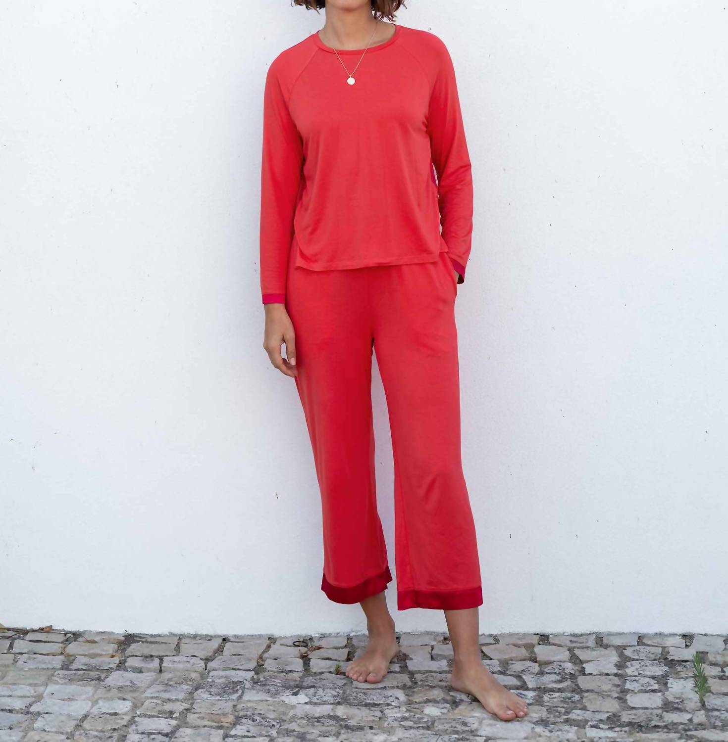 Mersea - Satin Sailor Modal Pajama Set