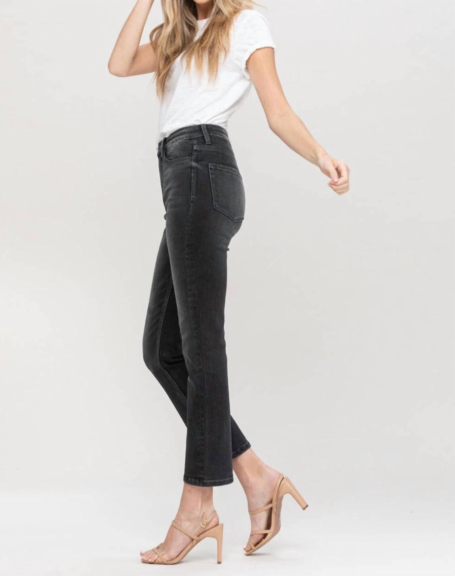 Vervet By Flying Monkey - Victoria Stretch Straight Ankle Jean