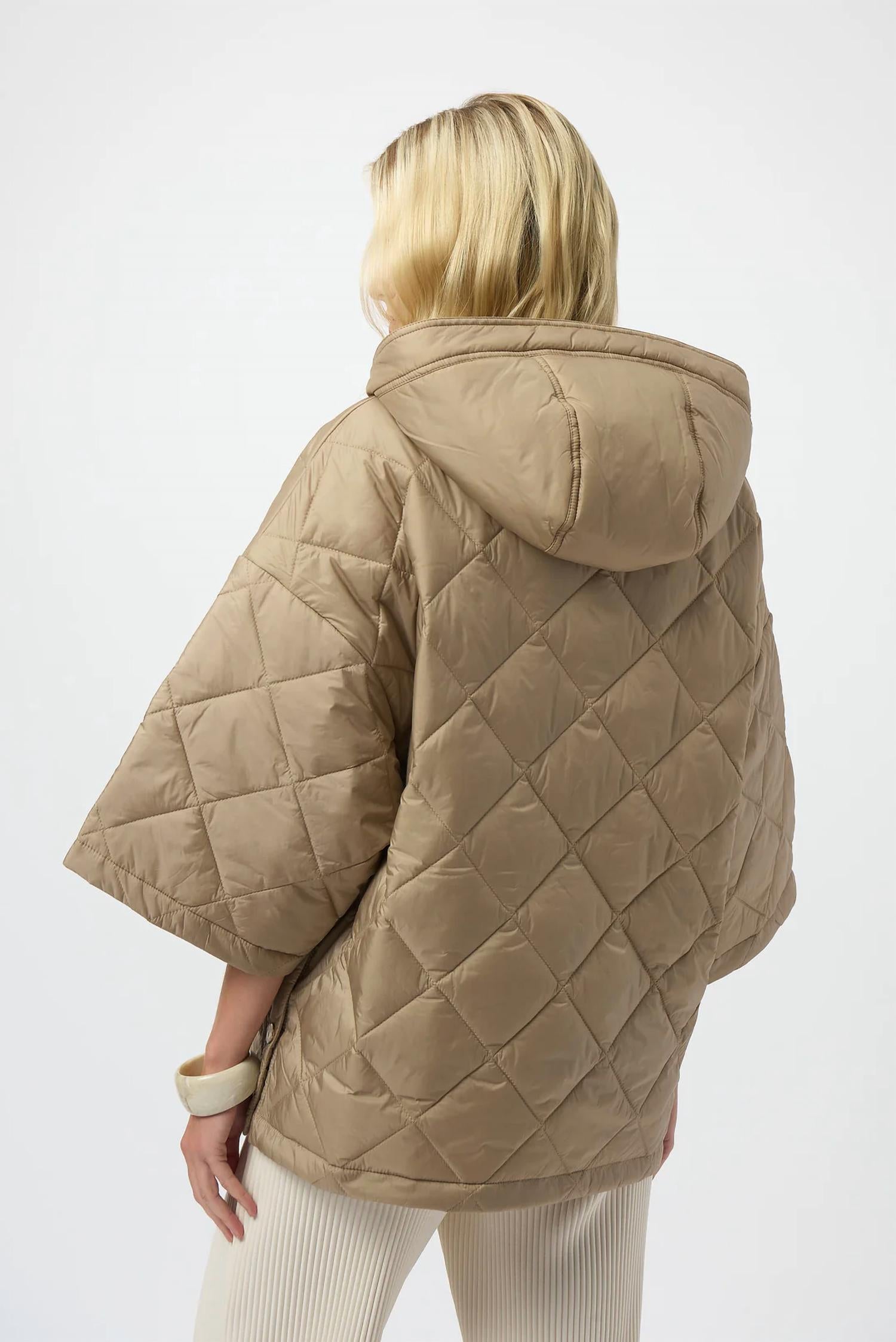 Joseph Ribkoff - Diamond Quilt Hooded Jacket