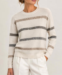 Brunello Cucinelli - Sequin-embel Striped Sweater