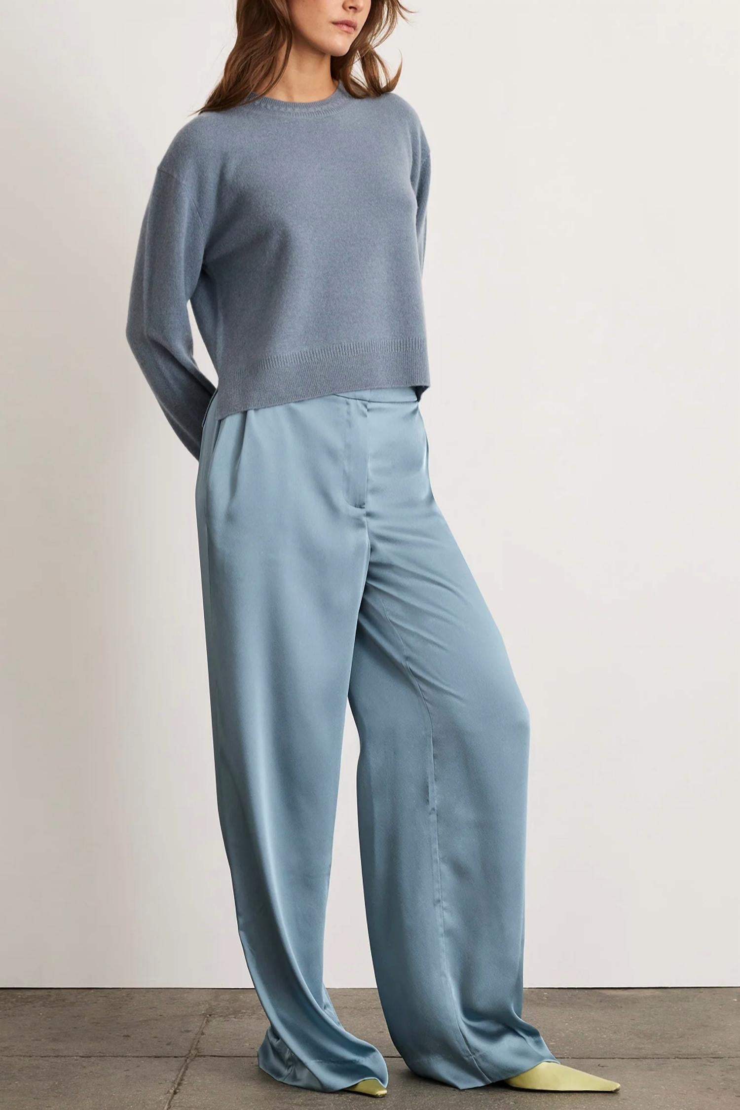 TANYA TAYLOR Katrina Pant in cloudy seafoam - women's pants - detail view