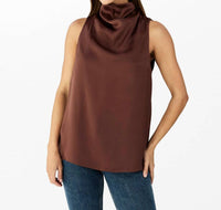 Rag & Bone Jana Sleeveless Top in umber - women's blouse