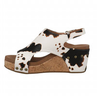 Corkys Footwear - Women's Carley Cow Smooth Wedge Sandals