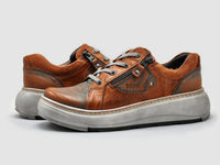 Kcr Group - Women's Retro Zip-up Leather Shoes