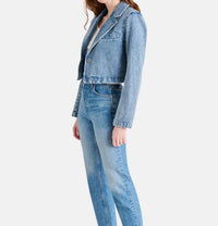 STEVE MADDEN Tarin Denim Blazer in blue - women's jacket - alternate view