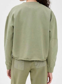Frank & Eileen Anna Long Sleeve Capelet Sweatshirt in caper - women's top - alternate view
