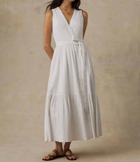 Faherty - Dune Cotton Gauze Wrap Dress
