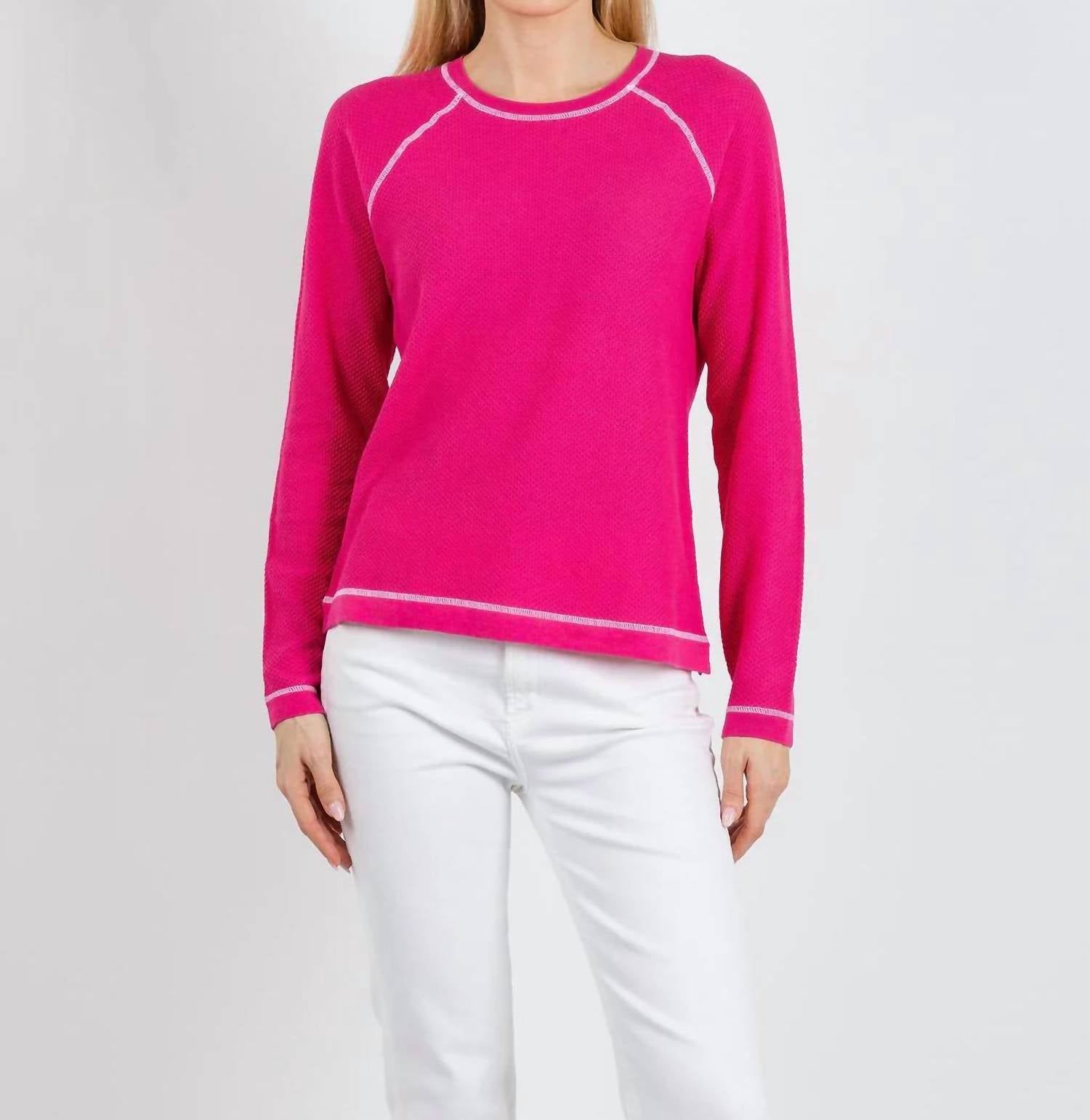 Elliott Lauren - Waffle Stitch Raglan Sweater