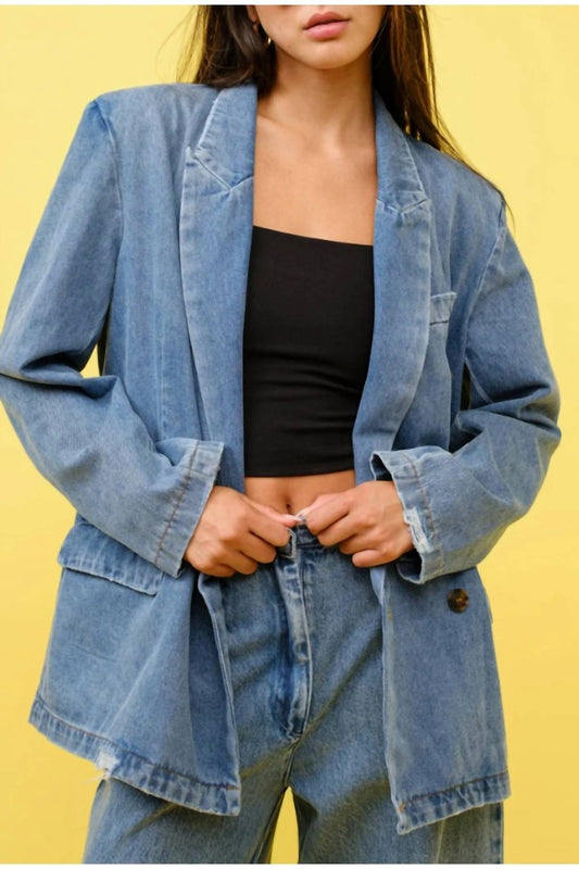Signature8 - Padded Denim Blazer