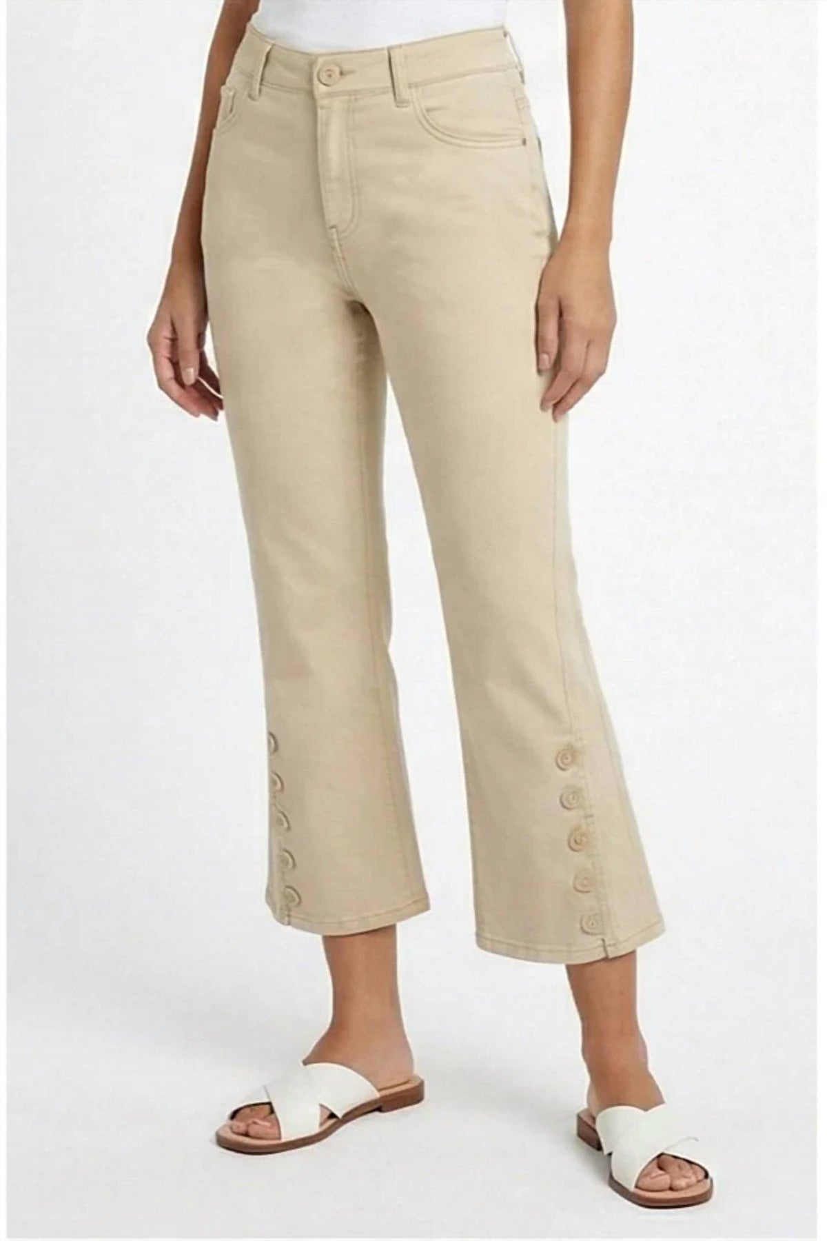 Ethyl - Ashley Capri Button Crop Pants