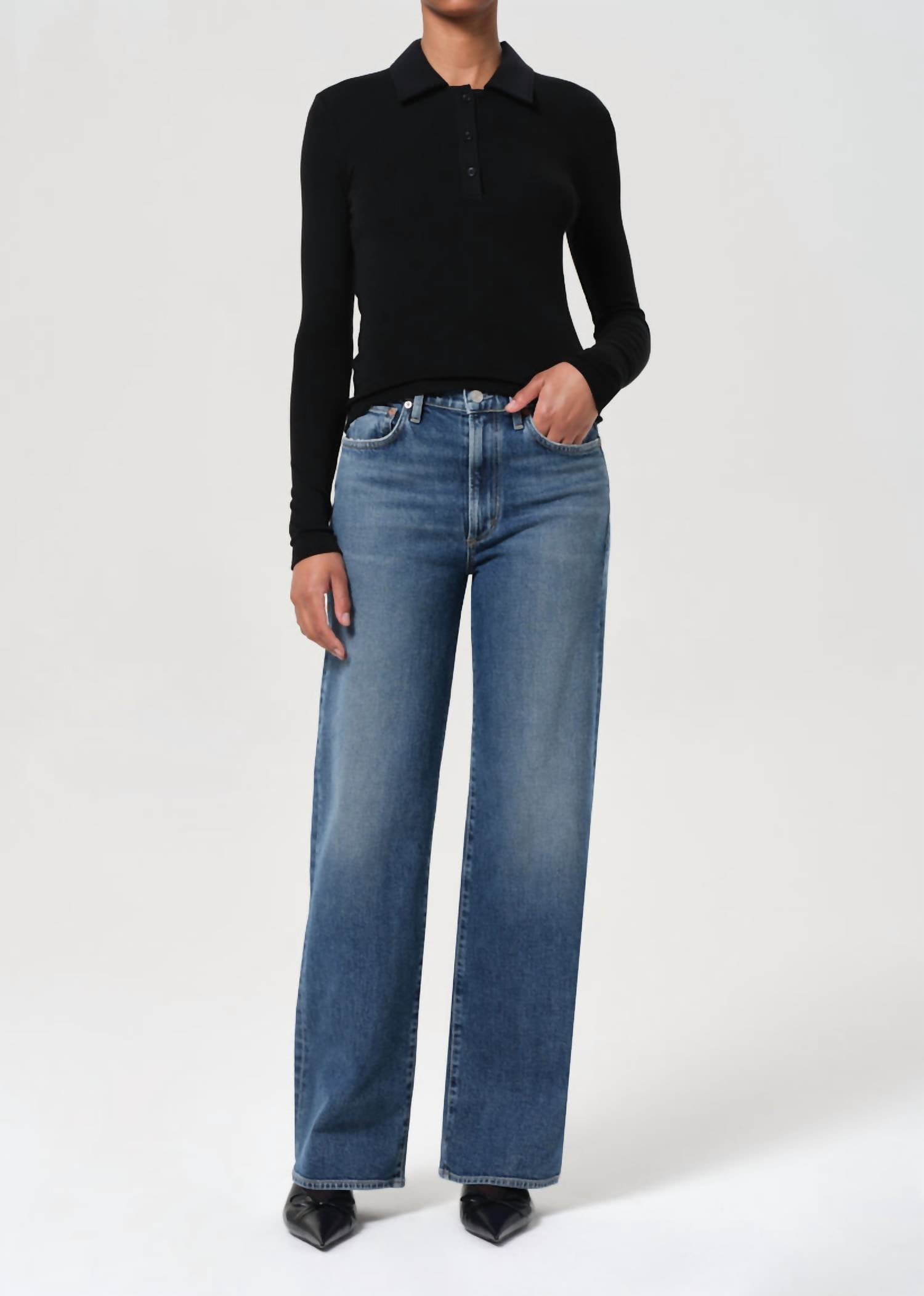 Agolde - Harper Mid Rise Relaxed Straight Jean